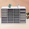 36 Slot Literature Organizer Adjustable White Wood File Sorter Mail Center Classroom Magazine Storage Rack