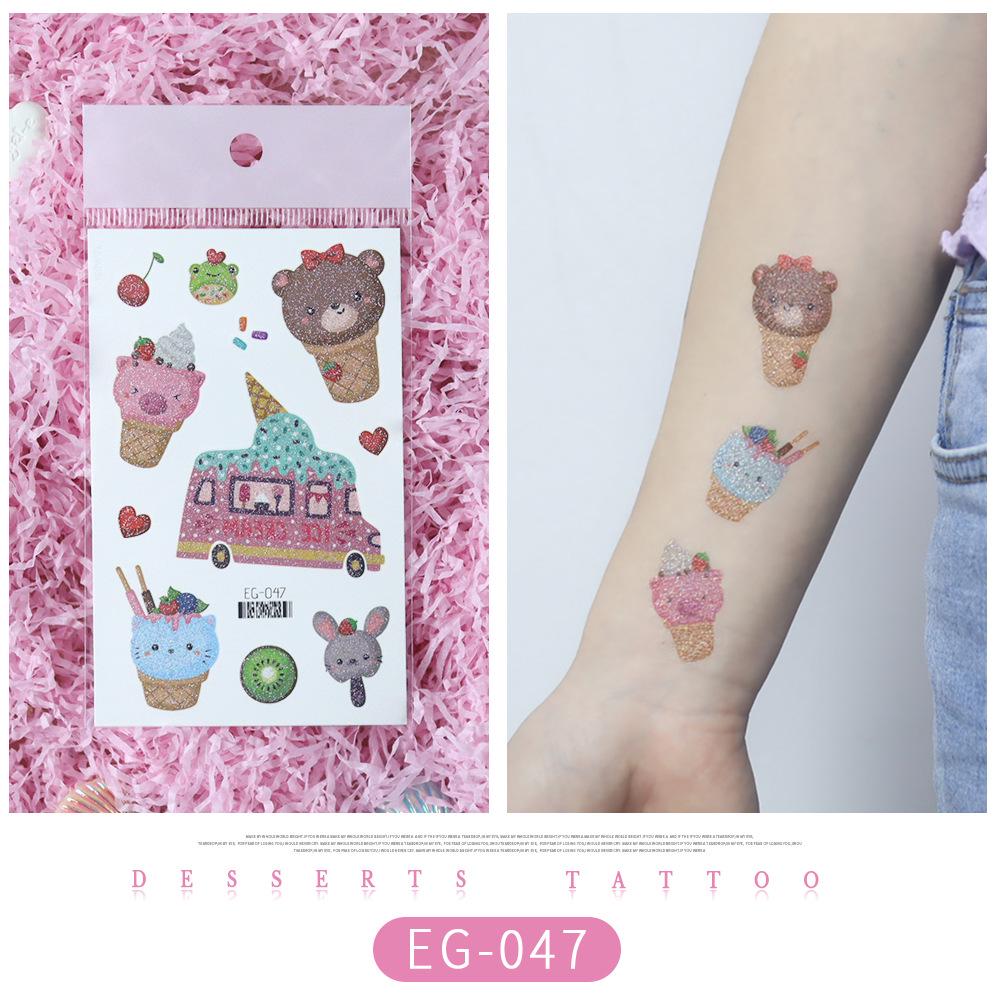 Glitter Princess Tattoo Stickers for Kids – Perfect for Party Desserts