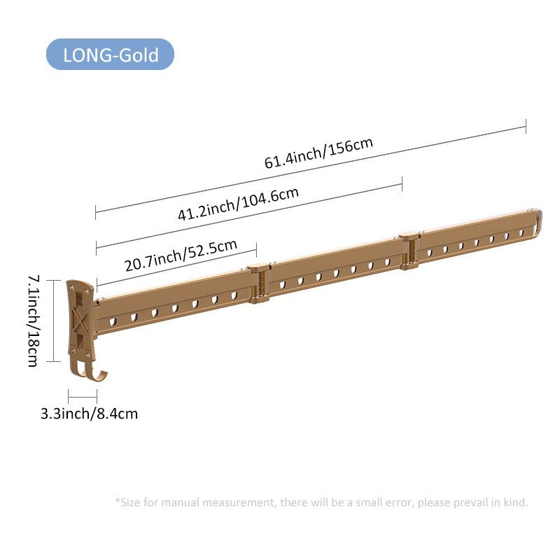 Aluminum Alloy Telescopic Drying Rod Indoor Balcony Multifunctional Drying Clothes, Folding clothes dryer Invisible Hanging Rack