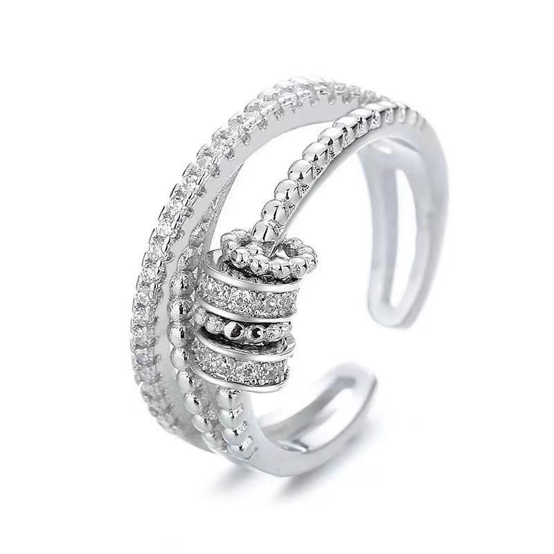 Fidget Spinner Ring for Women, Minimalist Fashion Rotatable Ring, INS Trend Light Luxury Cool Style Jewelry