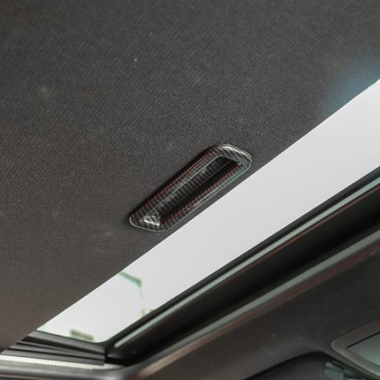 1pcs Carbon Fiber Roof Skylight Handle Cover Trim For Dodge Challenger 2012-2019