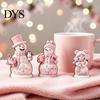 Rustic Holiday Ornaments 3PCS Christmas Snowman Wooden Ornaments, Decorative Cute Festive Figures, Tree Decorations High-definition Printing