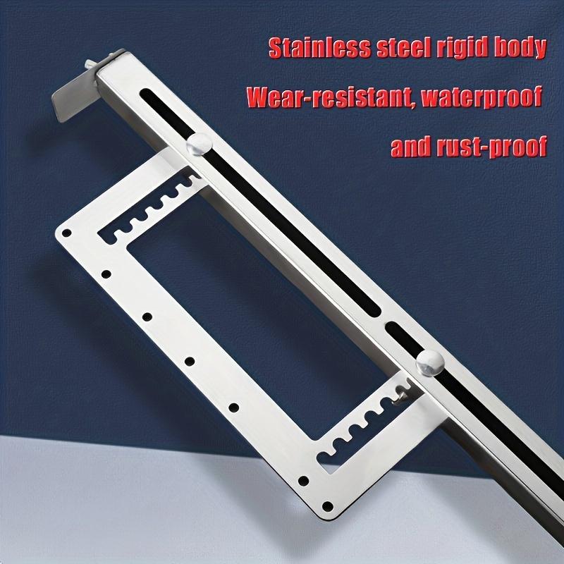 Handle Hole Locator Door Knob and Pull Installation Jig and Shelf Pin Jig Boring Hole Drill Guide Stainless Steel