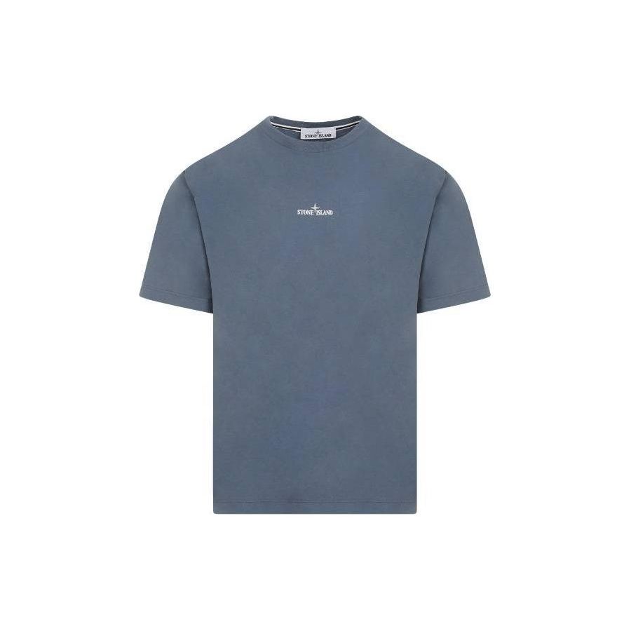 

Stone Island Scratched Paint One Print T-Shirt Dark Blue Men Tops 80152RC89-V0024 S
