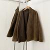 New thickened medium and long imitation mink plush coat with integrated fur and environmentally friendly fur coat for women