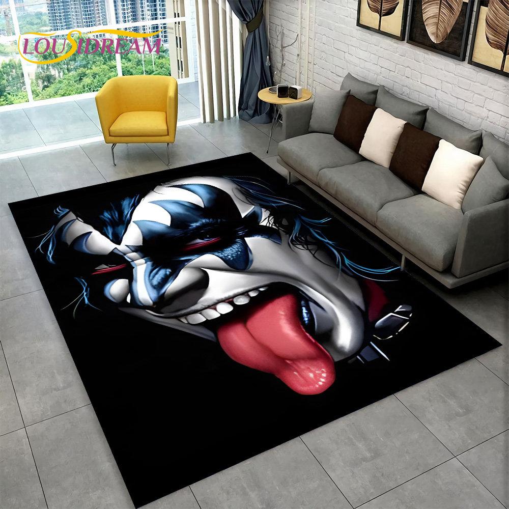 KISS Rock Band Retor Teppich, Teppich für Zuhause, Wohnzimmer, Schlafzimmer, Sofa, Fußmatte, Dekor, Küche, rutschfeste Bodenmatte Alfombra