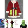 Eye-catching Grinch Cosplay Costume Set For Halloween Masquerade Parties