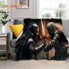 Chevalier Templier Croisé Dessin Animé Couverture Douce en Flanelle pour Lits Chambre Canapé Pique-nique, Couverture Jetée pour Couvrir Cadeau Extérieur