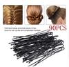 90Pcs / Set Women Ladies Round Toe U Shaped Hair Pins and Clips Bobby Pin Hair Pin Accessories 2 Colors Headpiece