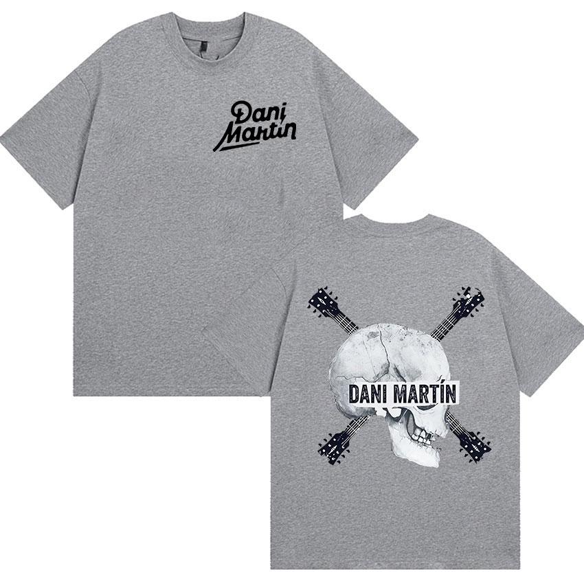 Camiseta de Merchandising Rock Band Dani Martin Tour 2026 Unisexs Gótico Hip Hop Camisetas de Manga Corta Vintage Oversize 100% Algodón