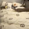 Cartoon Color Matching Four-piece Set Quilt Cover Bedding Quilt Cover Dormitory Bed Single Three-piece Set