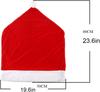 4pc Red Hat Dining Chair Slipcovers,Christmas Chair Back Covers Kitchen Chair Covers for Christmas Holiday Festival Decoration