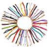 1pc Adjustable Nylon Braided Twisted Cords Slider Friendship Bracelets with Brass Cord End for Jewelry Making DIY Findings
