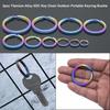 2pcs Multisizes Titanium Alloy EDC Key Chain Portable Key Holder  Camping Travel Hanging Tool