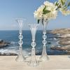 10pcs New Wedding Vase Acrylic Transparent Trumpet Style Table Flower Stand Center Table Decorative Supplies