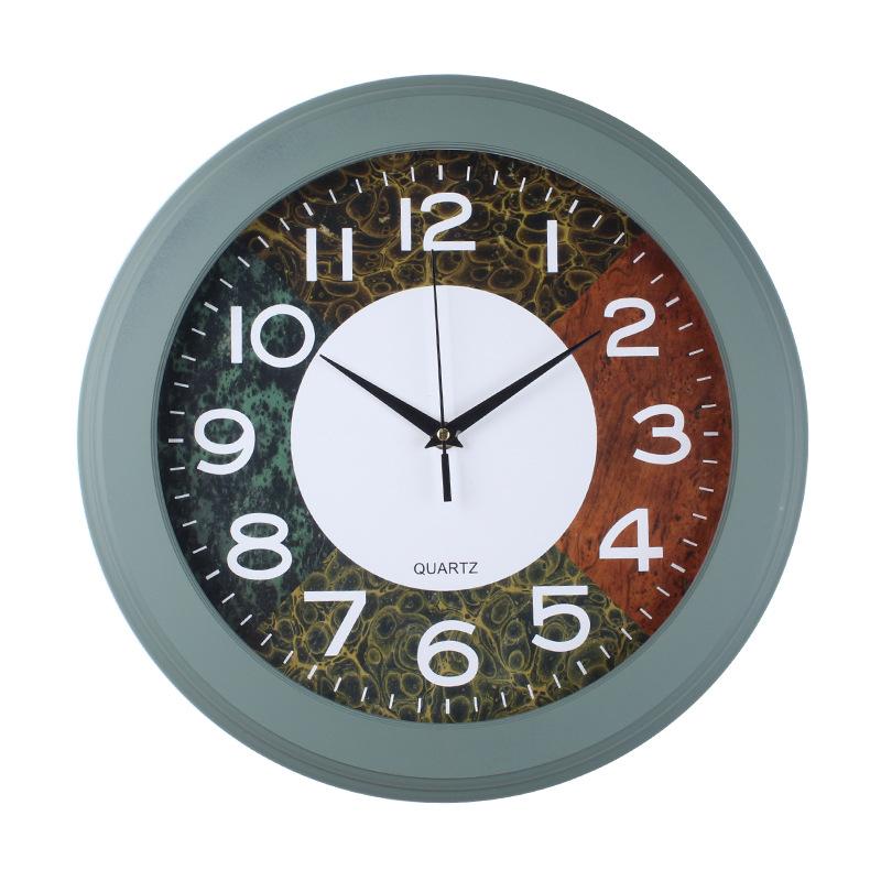 

Plastic Wall Clock Entrance Hall Study Room Personality Versatile Quartz Clock Bedroom Study High-value Clock Decoration Clock 35CM [style] 6