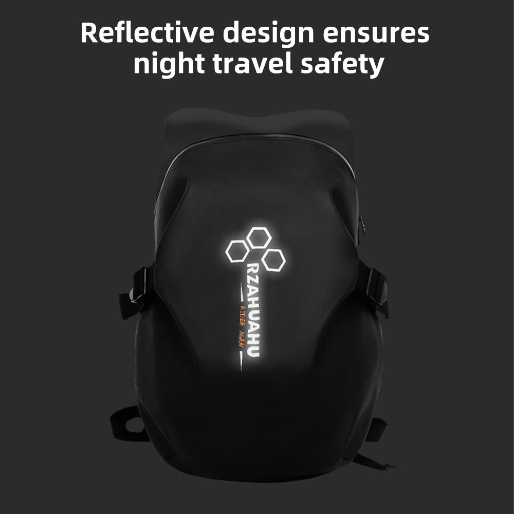 Zaino riflettente per moto Zaino per casco impermeabile Zaino da viaggio di grande capacità