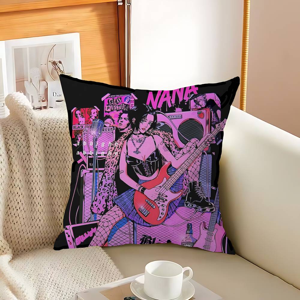 Popular N-Nana Anime Decorative Room Aesthetics Pillow Case Home Decor Bedroom Sofa Bed Couch Pillow Cover 45x45