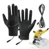 Heated Gloves For Women Men Windproof USB Skiing Heating Gloves Mitts With 3 Adjustable Temperature For Cycling Outdoor Sports