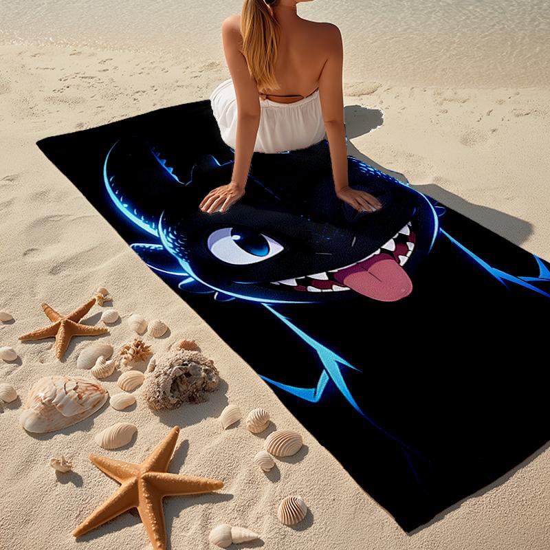 Ultra-Soft Beach Towel with Dragon Theme,Ideal for Pool - Camping, Diving - Perfect Travel Essential, Vibrant Beach Towel.
