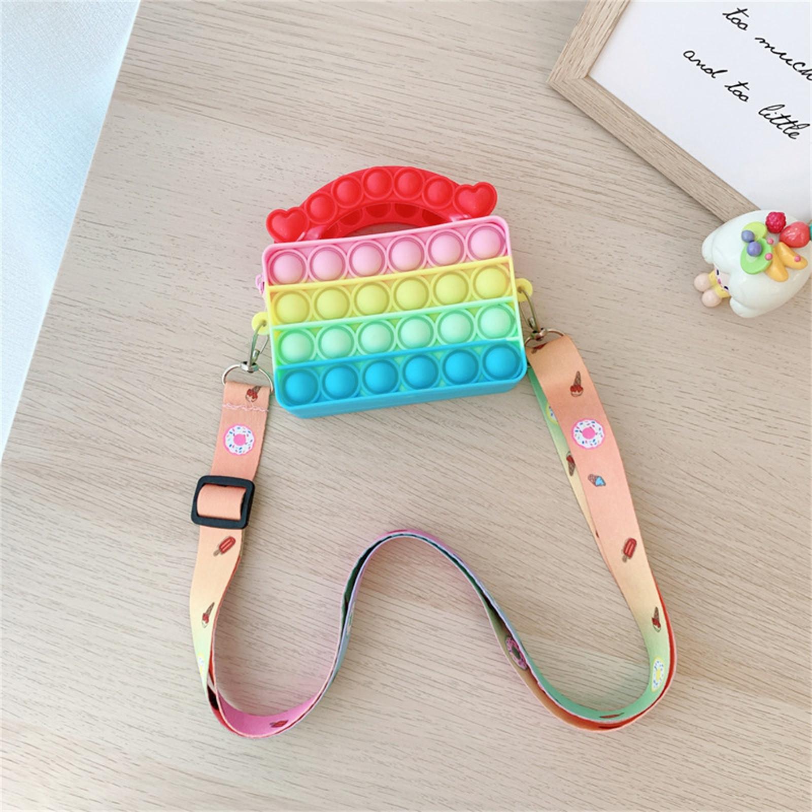 

Сумка с подвеской для игрушек, игрушки для снятия стресса с пузырьками для взрослых и детей One size