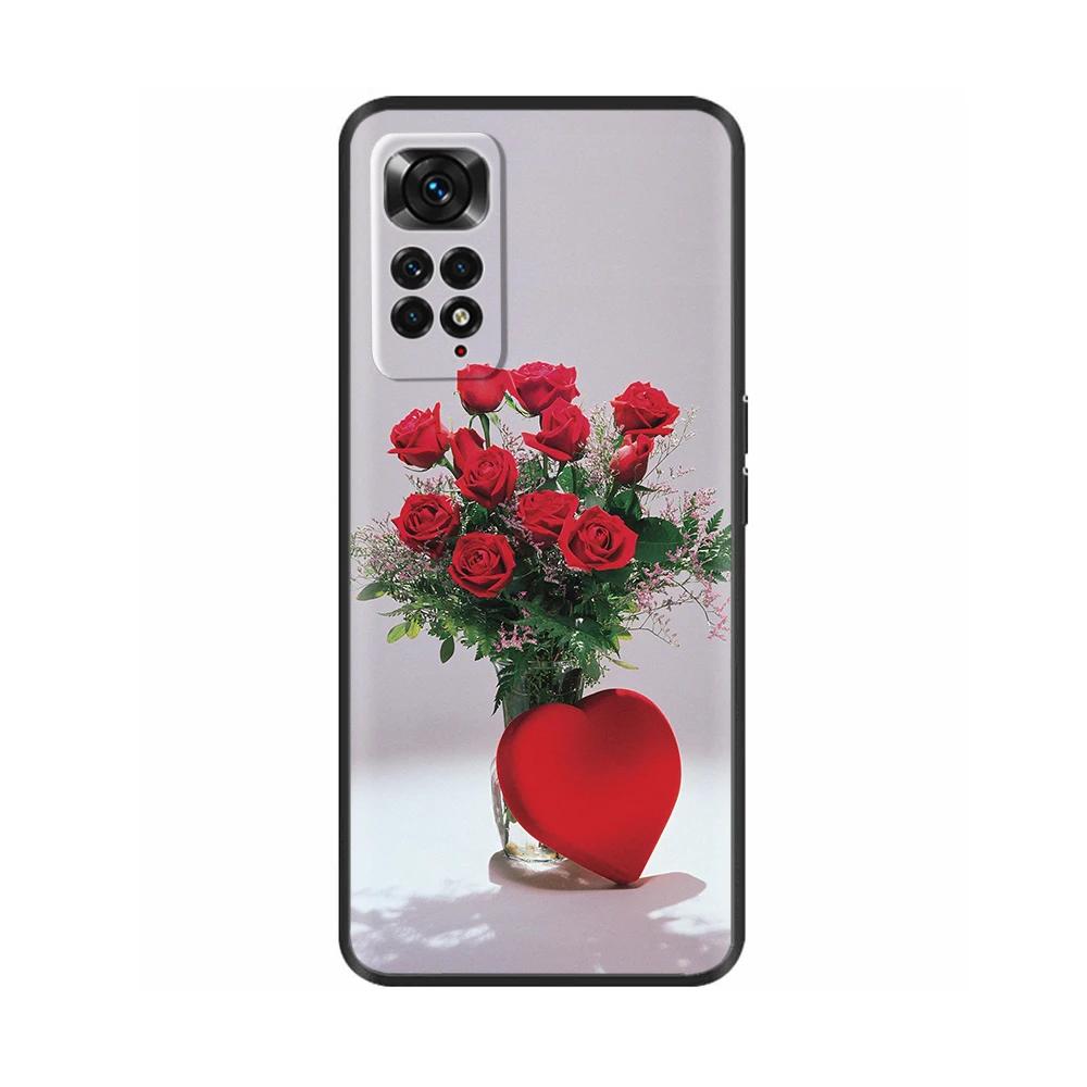 Hülle Für Xiaomi Redmi Note 11 11S Weiches Flüssigsilikon Cartoon Hülle Für Redmi Note11 Pro Plus Fundas Gemustert Vollschutz