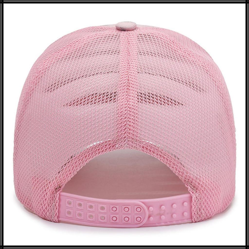 Mesh Cap Hat Fashion Design Casual Stylish Sports CZA026 [White Fang] Women's (Pink)