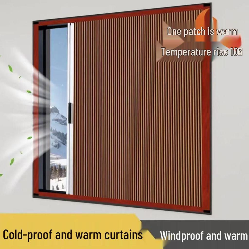 Aluminum Alloy Honeycomb Insulated Windproof Folding Window Curtain with Sliding Screen and Sun Protection