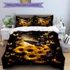 3pcs Black Butterfly Is Flying Among Sunflowers Bedding Set, 1 Soft Quilt Cover + 2 Pillowcases, Machine Washable, Suitable for All Seasons