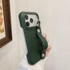 Lychee Ring Holder Stylish Wristband PU Leather Phone case For iPhone 17 Pro Max 16 Plus 15 14 13 12 kickstand Shockproof Cover