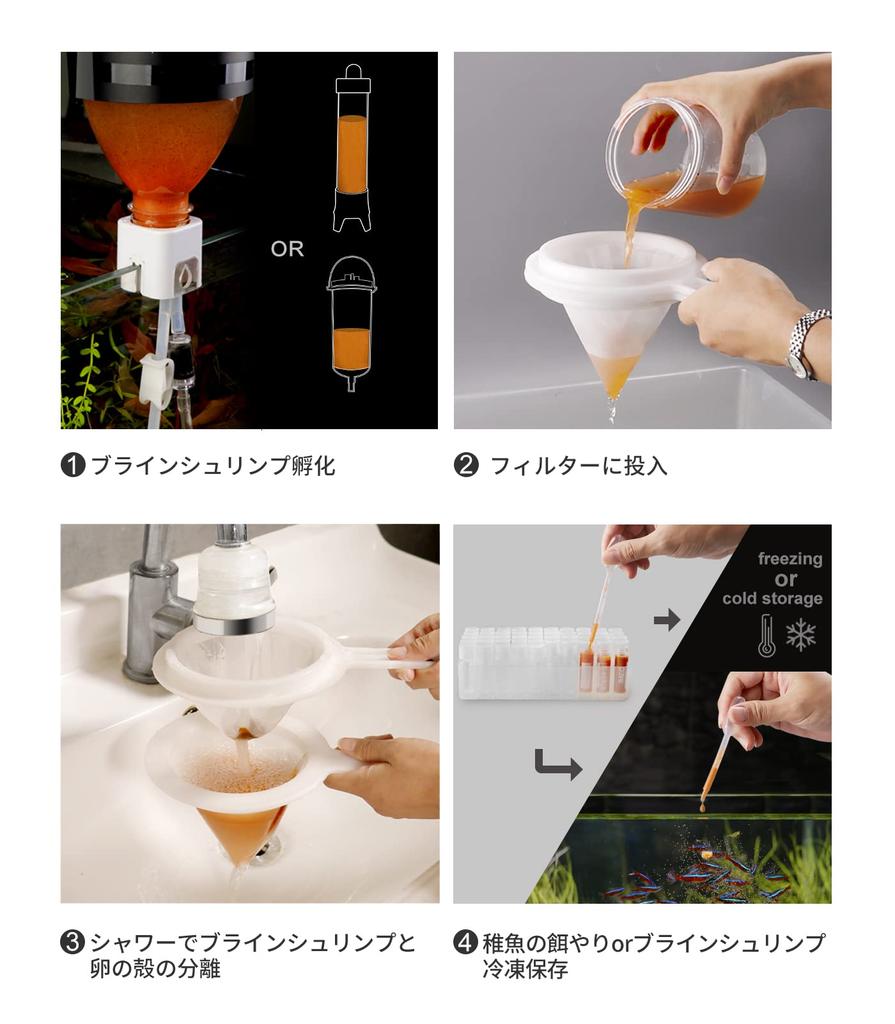 Clscea H101 Brine Shrimp Separation Net Mesh Replacement Net Brine Shrimp Strainer Brine Shrimp Separation Net 3rd Generation for Large Eggs (80,200