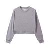Early Autumn Heavy Hair Circle Round Neck Women's Short Sweater Trendy Brand Solid Color Simple Long-sleeved Sweater