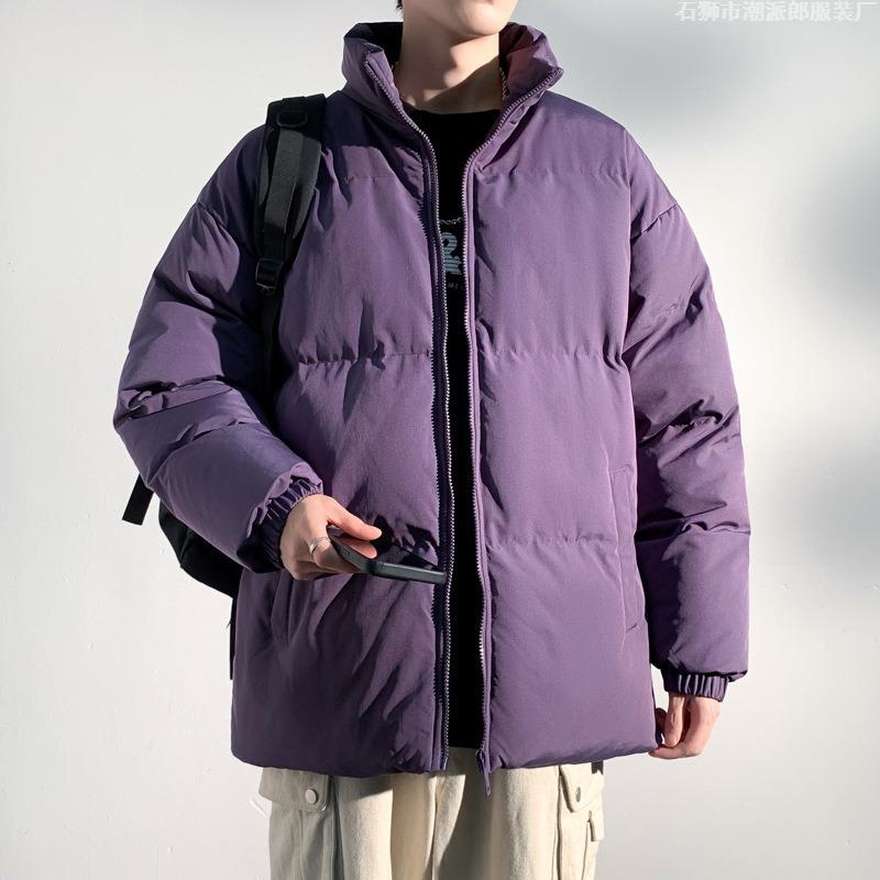 Winter couple down cotton jacket thickened warm men's cotton clothing loose versatile stand-up collar women's cotton-padded clothing