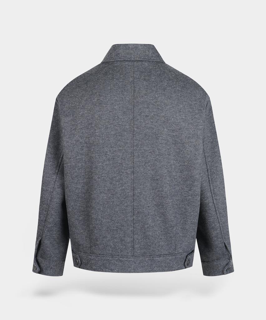 Birbante Wool Blend Blouson Jacket - Grey