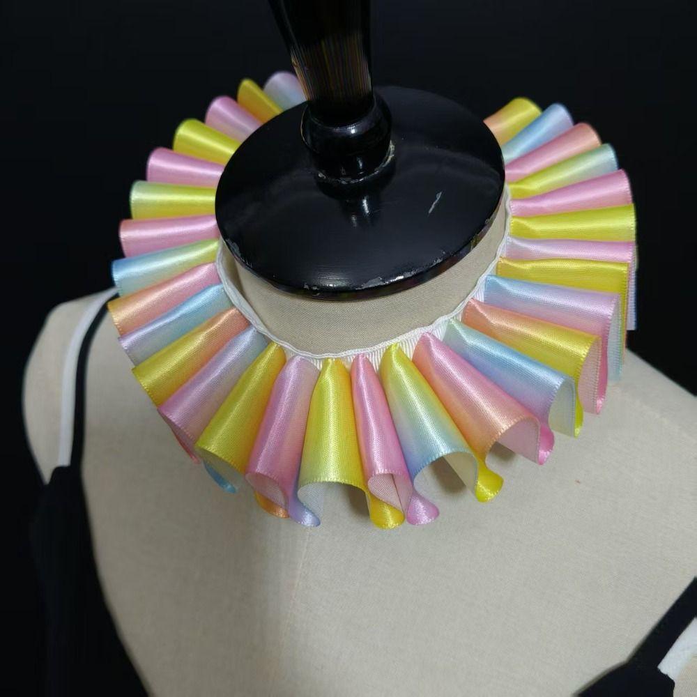 Victorian Costume Neck Ruffled Collar Vintage Renaissance False Collar  Halloween