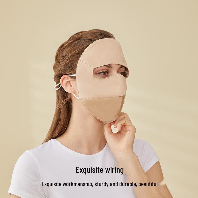 Yu Yue 2025 Spring/Summer Mulberry Silk Full Face Mask - Breathable UV and Sun Protection Shield
