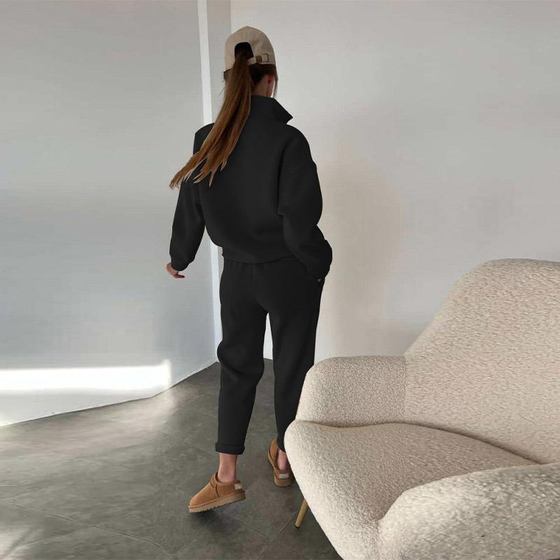 Женские повседневные свободные однотонные толстовки с капюшоном — фото 10