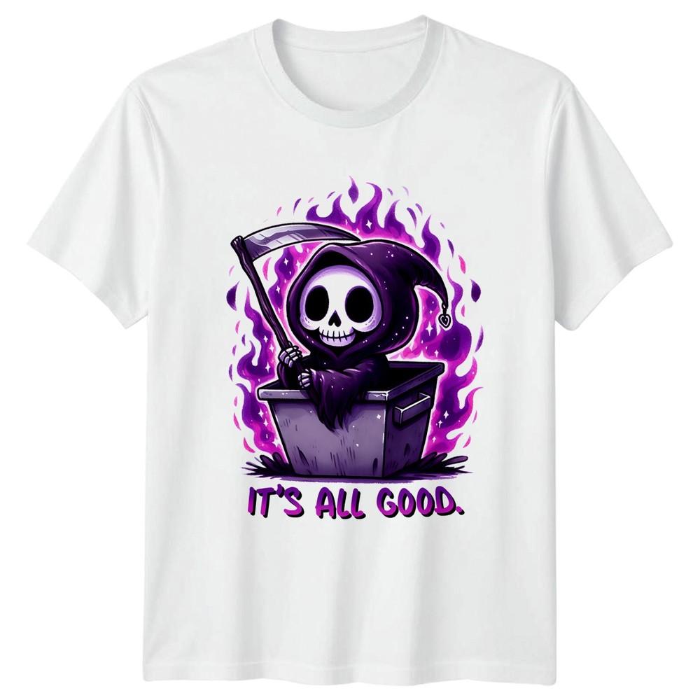 Its All Good TShirt Chibi Grim Reaper Dark Humor Gift For Him And Her S