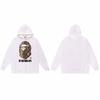 Mens Oversized Hooded Sweatshirt With Ape Head Print Heavyweight Cotton Long Sleeve Pullover Daily Wear