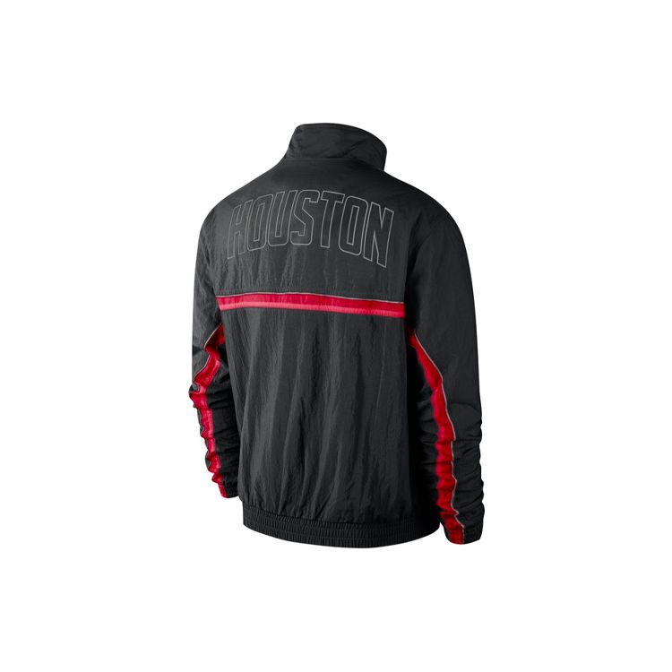 Nike Houston Rockets NBA Sportovní ležérní bunda se stojáčkem Pánské svrchní oblečení Černá CJ7149-010