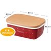 Skater Enamel Butter Case Wooden Lid 500ml Casmin Red ENBT5-A