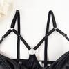 Yimunancy Satin Solid Sexy Lingerie Set Women 2-Piece Bra + Brief Underwear Set Erotic Intimates