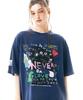 Soipeuyukaen Oversized Loose Fit Pigment Print T-Shirt