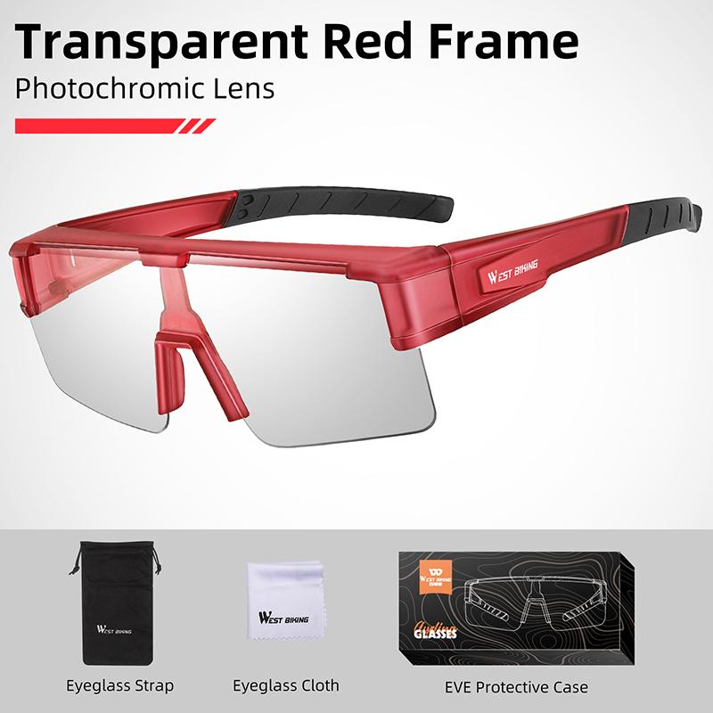 Photochromic Cycling Glasses Fit Over Myopic Sunglasses UV 400 Polarized Fishing Bike Goggles Cool Aesthetic Eyewear