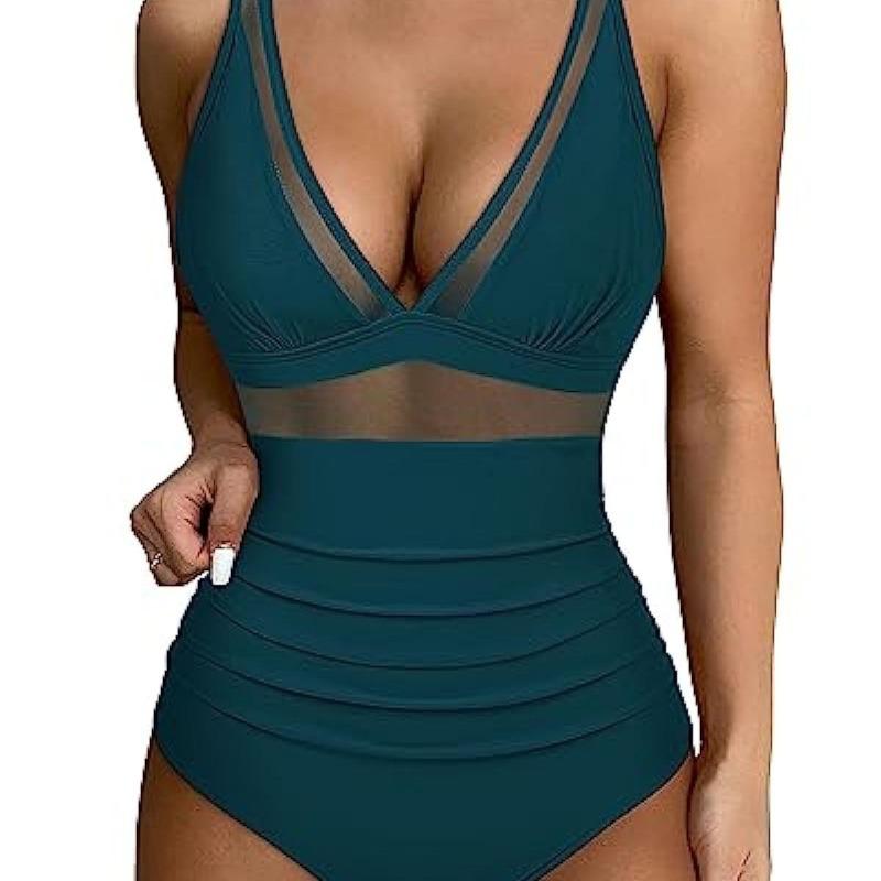 One-piece swimsuit Sexy tight clear bikini swimsuit, backless perspective