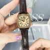 Square Women'S Watch Digital Scale With Date Small Square Watch Retro Coffee Belt Waterproof Fashion Women'S Watch