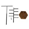 5-Tiers Jewelry Display Organizer Telescopic Earrings Necklaces Bracelets Holder with Wooden Tray Fashion Gift for Women