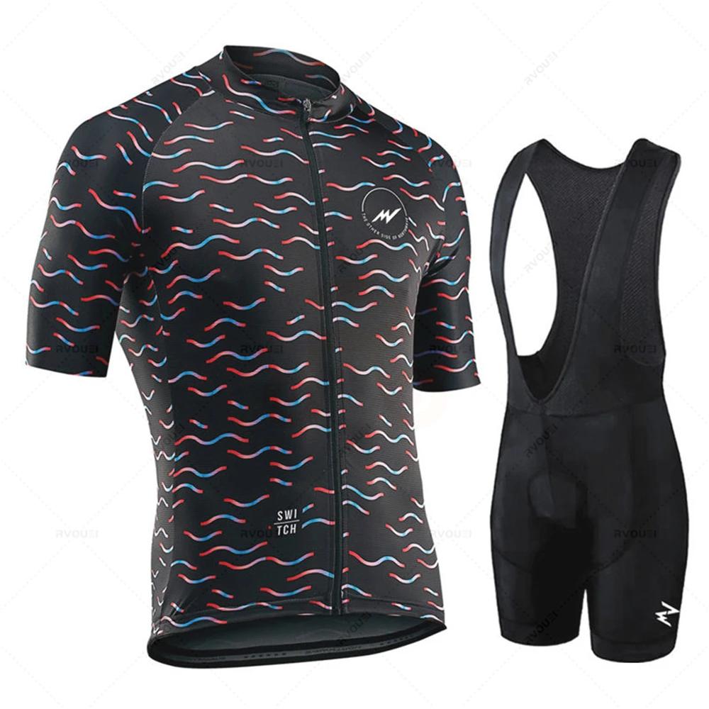 Morvelo-Cycling Jersey Set for Men, Road Bike Shirts Suit, Bicycle Bib Shorts, MTB Wear, Culotte Ciclismo Clothing, New,