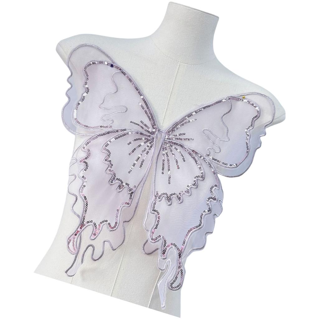 Organza Butterfly Applique Garment Decoration Sewing On Accessories for Stage Performers Gowns Bridal Wear And Costume
