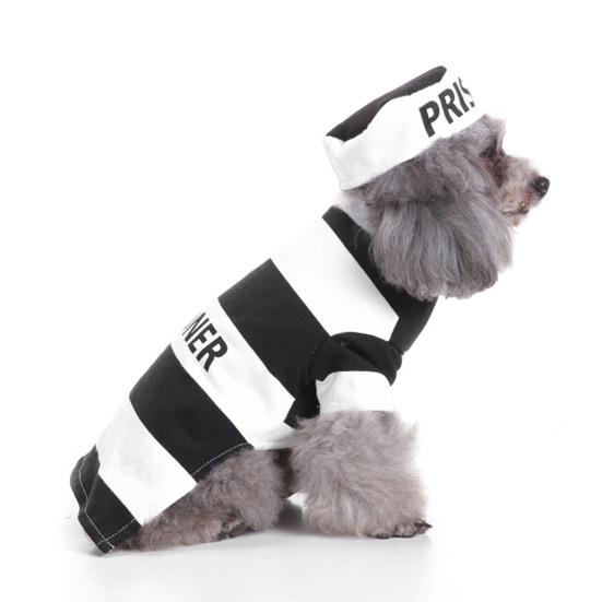 Yousheng Dog Costume Pet Dress Up Prisoner Samurai Godfather Apparel Halloween Cosplay Party Outfit for Small Medium Dogs